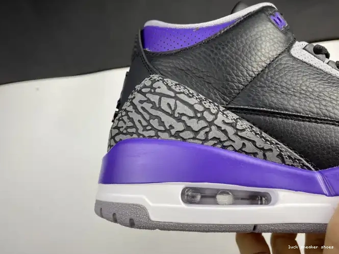Rep LUCY 3 Purple Air 050 Retro Black Court CT8532 Jordan 0515